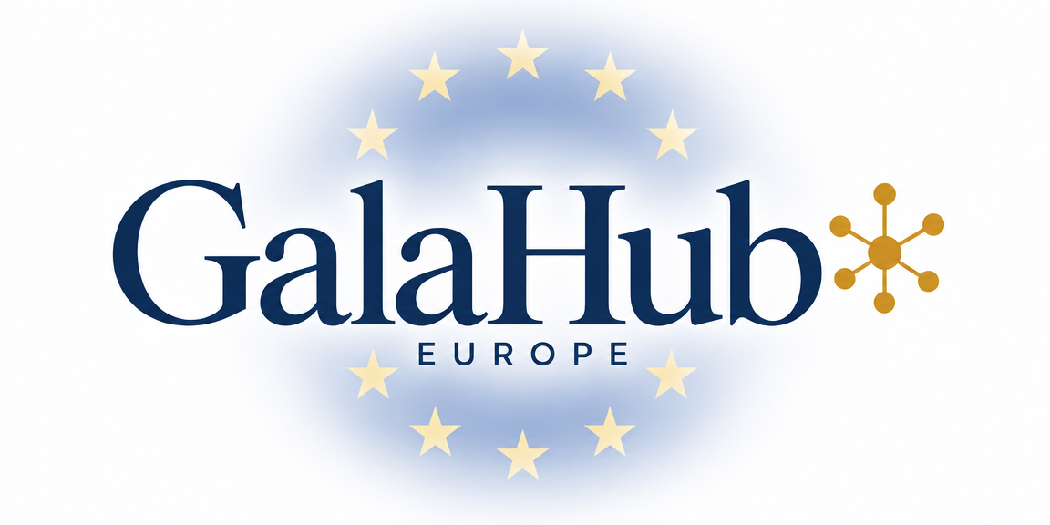 GalaHub Europe GalaHub Europe Logo mit EU-Sternenkreis