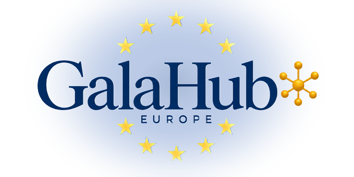 GalaHub Europe GalaHub Europe Logo mit EU-Sternenkreis
